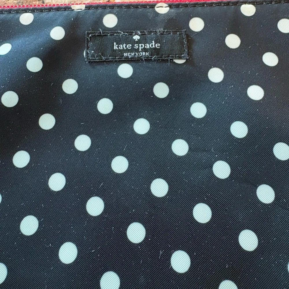 Kate Spade Black and White Polka Dot Cosmetic Bag